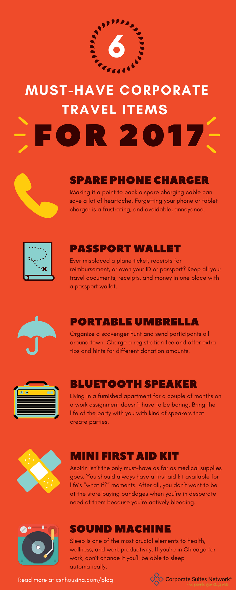 6 Must-Have Corporate Travel Items for 2017 Infographic