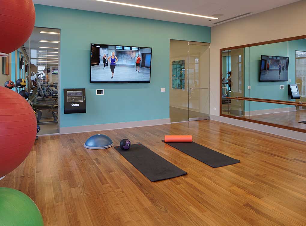 rivernorthamenityexterioryogastudio Corporate Suites rivernorthamenityexterioryogastudio Corporate Suites